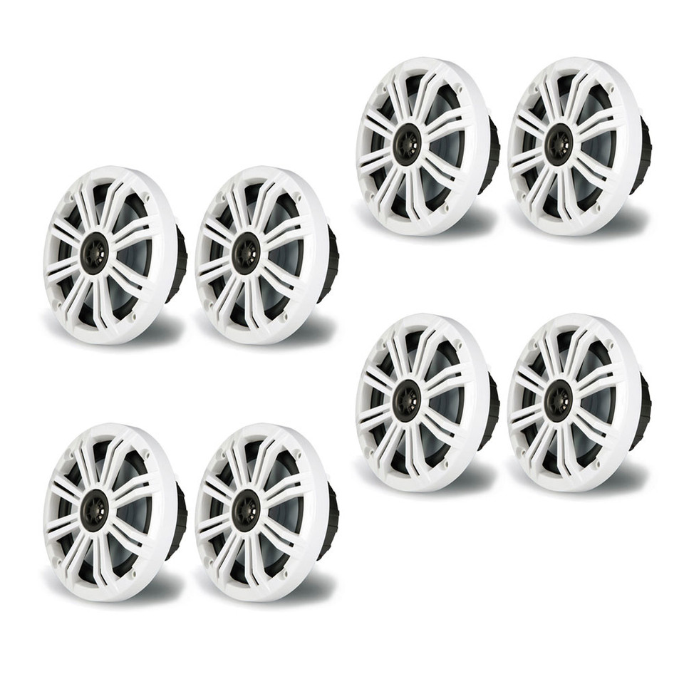 Kicker 6.5" Silver Marine Speakers (QTY 8) 4 pairs of OEM replacement