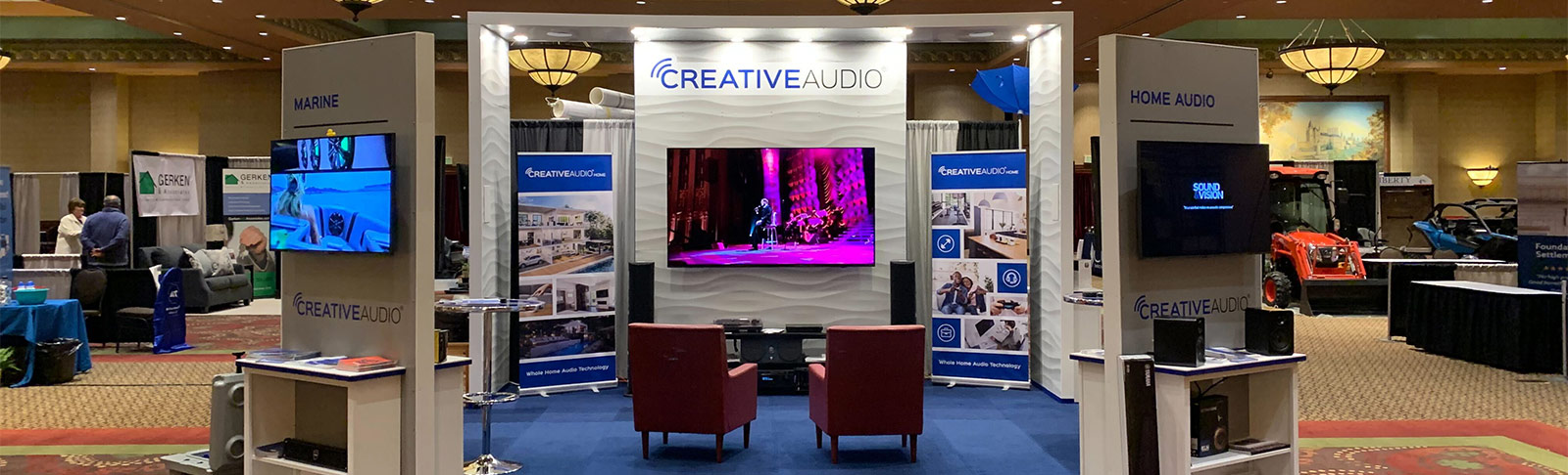 Creative Audio's booth at the Branson HomeShow 2022