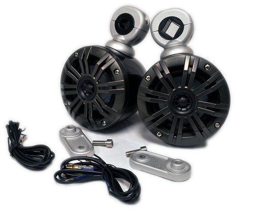 キッカーマリンタワースピーカー新品 ブラックLEDタワーバーウェイク艇 Kicker キッカー Black Mini ウェイクタワーマリンエンクロージャー