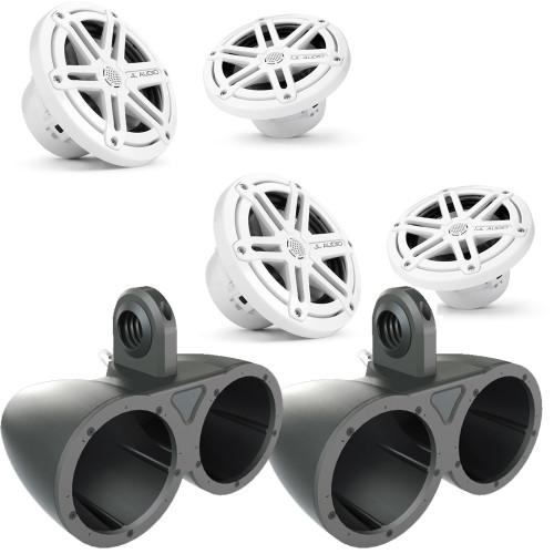 JL Audio MX650-CCX-SG-WH Dual Wake Tower/UTV Speaker System Sport