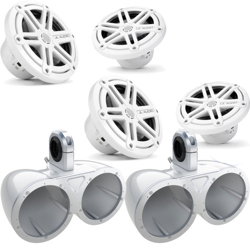 JL Audio MX650-CCX-SG-WLD-B Dual Wake Tower/UTV LED Speaker System