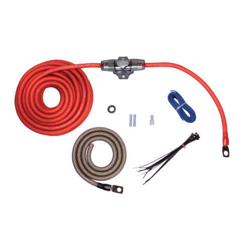 4 AWG Versterkerkabel Kit – 2800W Max – Voor Autoradio, Subwoofer Of Luidsprekers – Compleet Met Zekering, Aarde- En Voedingkabel – Universeel