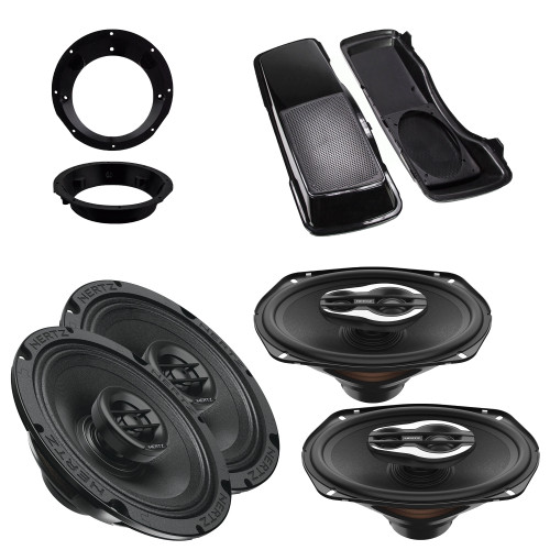 Hertz SX-165-NEO Front Speakers with Adaptors Compatable with 98-13 Harley  with Batwing Fairing - Creative Audio