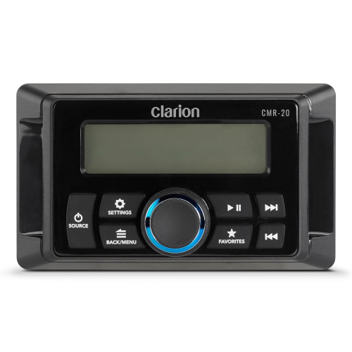 Clarion CMR20 Wired Marine Remote with 2.4" LCD Display, IP67