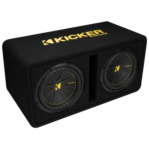 Kicker 50DCWC102 Dual CompC 10-inch Subwoofers in Vented Enclosure