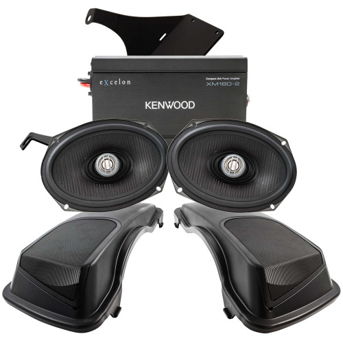 Kenwood 2Channel Amplifier and Mounting Plate with 1 Pair of 6X9