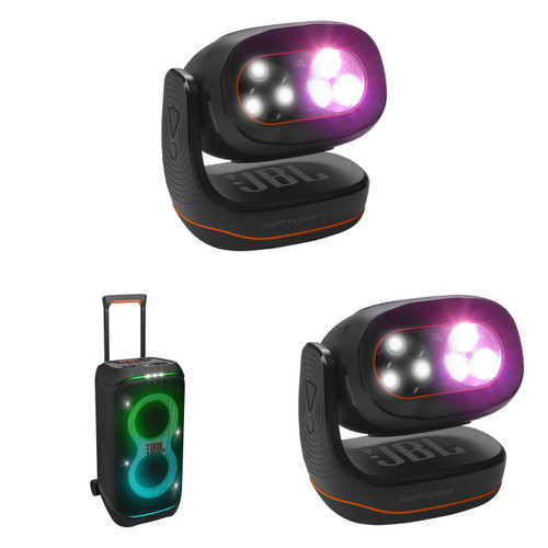JBL PartyBox 320 Black with 2-JBL PartyLight Beam Wireless Party