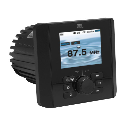 JBL JAM5000N Marine Gauge Hole Mount USB Bluetooth AM/FM/WB Radio Receiver, Wired Remote, Extension, Amplifier, 10" Subwoofer, Antenna