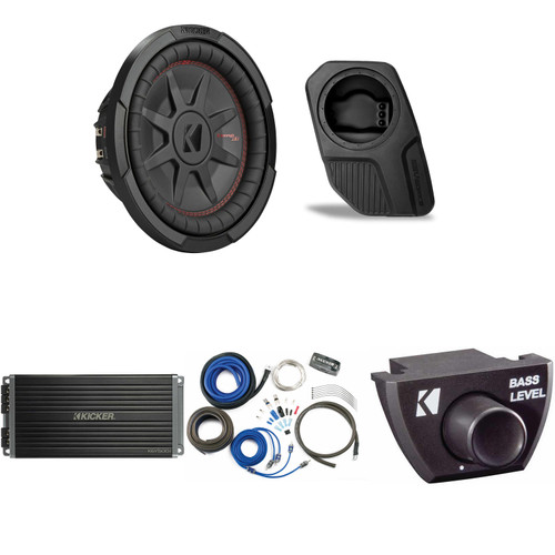 あい品 Kicker 48CWRT102 Subwoofer BR-DS10U Add-On & 47KEY5001, Bass Knob