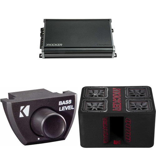 Kicker 47QL7R122 12-Inch (30cm) Loaded Ported Quad Box, 2-Ohm w