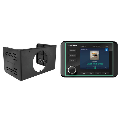 Kicker 46KMC5 Weather-Resistant Gauge-Style Media Center With