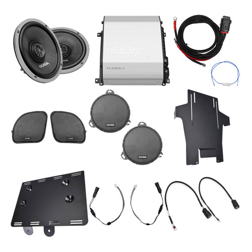 Cicada Audio 14FLXCXX-4X2 500w 4CH Amplifier & 2 Pro Coaxial