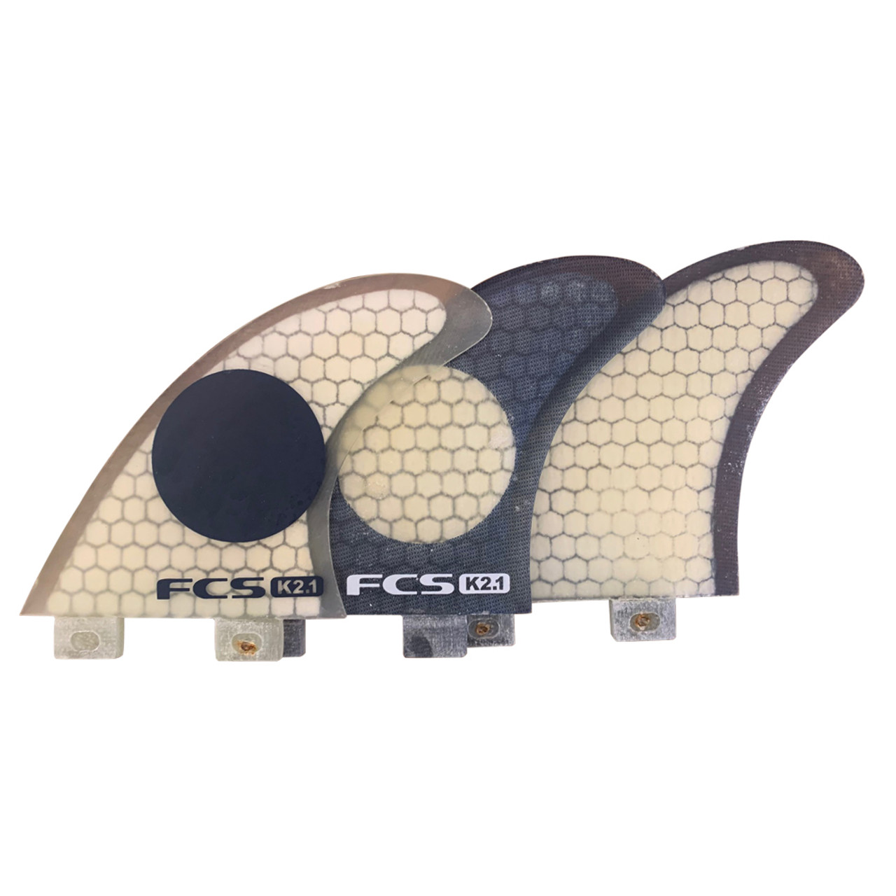 FCS K2.1 Used Surfboard Thruster Fin Set