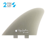Side View - True Ames Ryan Lovelace Surfboard Keel Fin Set in Smoke – FCS Compatible Twin Fins