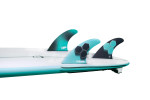 Futures AM1 Honeycomb Thruster Fin Set in Aqua/Black – High-Performance Surfboard Fins