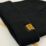 Stray Boards Cardigan Knit Beanie Hat - Black Stray Boards Cardigan Knit Beanie Hat - Black