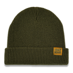 Stray Boards Cardigan Knit Beanie Hat - Olive/Green Stray Boards Cardigan Knit Beanie Hat - Olive/Green