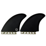 SB Series Twin Fin Set – Futures Compatible Twin Fins in Matte Black – High-Performance Surfboard Fins