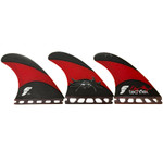 Futures Clay Marzo Used TechFlex Thruster Fin Set - Red & Black