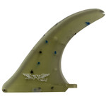 9.5" Rainbow Fin Company "Wingnut" Sweep - Used Longboard Single Fin - Clear