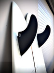 "SB Series Performance Twin surfboard fin set in matte black — high-performance twin fins for speed and control" "SB Series Performance Twin surfboard fin set in matte black — high-performance twin fins for speed and control"
