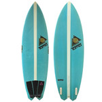 5'5" Tomo Surfboard Designs "XTR" - Used Groveler Shortboard - top and bottom view 5'5" Tomo Surfboard Designs "XTR" - Used Groveler Shortboard - top and bottom view