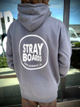 Back View - Stray Boards Dawn Patrol Hooded Sweater - Slate Blue