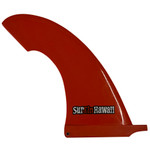 Side View - Used 8.5" SurFin Hawaii performance pivot longboard single fin in orange