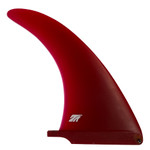 Side View - Used 9.0" True Ames Flex longboard single fin, red surfboard fin