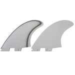 SB Series Performance Twin surfboard fin set in 2 tone white — high-performance twin fins for speed and control