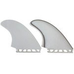 SB Series Performance Twin surfboard fin set in 2 tone white — high-performance twin fins for speed and control