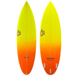 Top and Bottom View - 5'10 Boysen Surfboards "Small Block" High Performance Shortboard in EPS