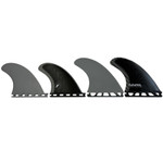 Side View - Futures EA Control Series QD used quad fin set medium size for performance surfing