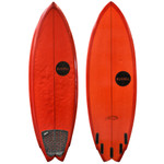 Top and Bottom View - 5'8 Russell Surfboards "Rocket Fish"