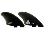 Side View - FCS II Channel Islands Al Merrick Lightly-Used Twin Fin Keel Fin Set