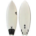 Top and Bottom view of the 6'1" Firewire Machado Surfboards "Seaside" in Helium - a Lightly-Used Groveler Surfboard available For Sale at Stray Boards San Clemente CA.