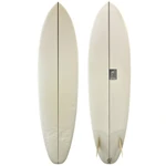 Top and Bottom view of a 6'10" Chris Christenson Surfboards "Submariner" Used Glass-On Keel Midlength, Stray Boards San Clemente CA