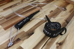 Top View of Happy Battle Leash - 10ft Standard Longboard Leash - New - Clear