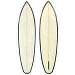 Top and Bottom View - 6'10" Nathan Clifton used diamond tail midlength surfboard