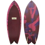 Top and Bottom view - 5'4" McCallum Surfboards GYP Fish used custom groveler shortboard surfboard designed for speed, maneuverability, and fun in smaller surf.