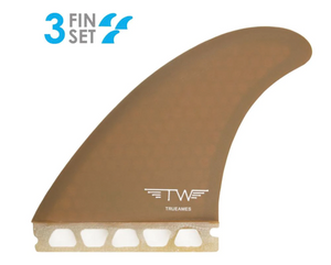 True Ames "Tyler Warren" FUTURES Tri-Fin Set- Toffee Hexcore