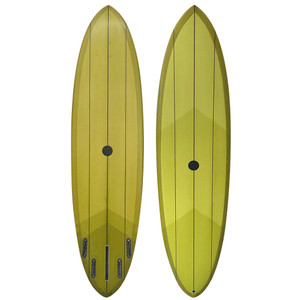 7'2" RS Surf Co "XOXO" 5 fin midlength surfboard