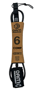 OAM 6' Comp Surfboard Leash - Black