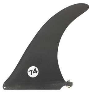 10" Singlefin "Tiller" by 74 Surfboards (Black)