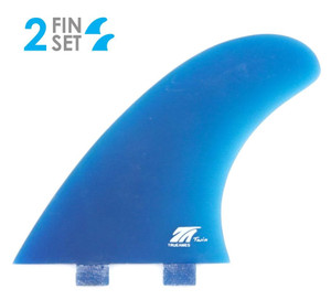 True Ames "TA Twin" New Surfboard Fin Set - FCS - BLUE