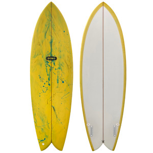 5'10" Dono Surfboards Twinzer Fish New Fish Shortboard Surfboard – High-Performance Twin Fin Fish Board from Stray Boards