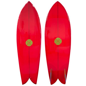 5'7" Josh Hall Surfboards "Gen 2 Keel" New Fish Surfboard w/ Glass-On Wood Keels