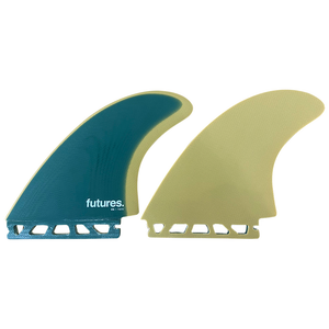 Futures "EN" Fiberglass Twin Fin Set - New (Slate/Ochre)