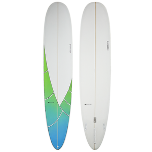9'0" Hasbrook SurfCraft "Mental Case" New High Performance Longboard Surfboard (Blue/Green Fade)