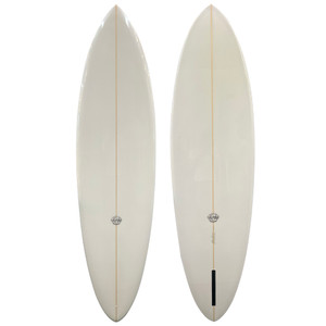 7'0" Pureglass Singlefin Like-New Midlength Surfboard - Gloss & Polish